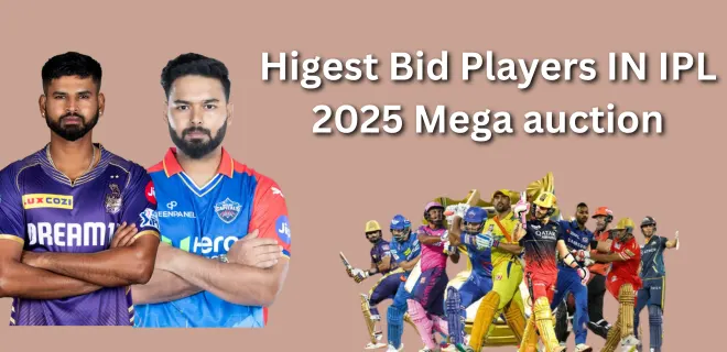 Higest Bid Players IN IPL 2025 Mega auction